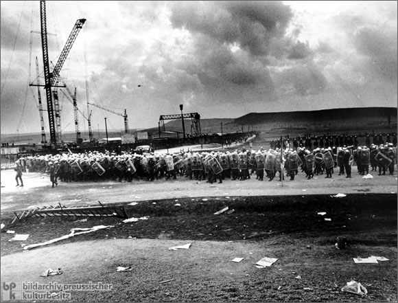Police Protecting the Construction Site of a Nuclear Power Plant (1977)